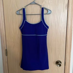 Speedo Royal Blue Piped Sheath Swim Dress Size 10